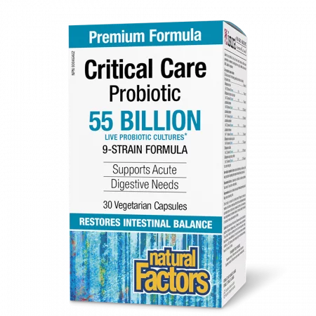 Пробиотик - Critical Care Probiotic, 55 млрд. активни пробиотици, 9 щама формула, 30 V-капсули