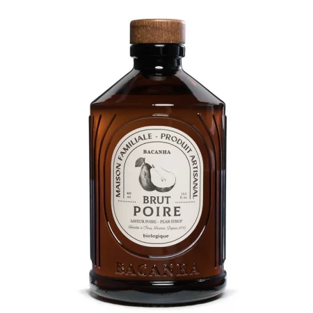 Сироп с круши – Френски сироп за коктейли, лимонади и десерти, Bacanha Brut Poire, 400 ml