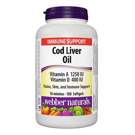 Super Cod liver oil - Черен дроб на треска масло, 180 софтгел капсули