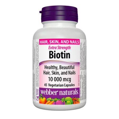 Biotin Extra Strength / Биотин екстра сила, 10000 mcg, 45 капсули