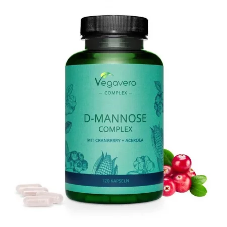 D-Mannose Complex mit Cranberry + Acerola / Д-маноза комплекс с червена боровинка и ацерола, 120 капсули, 100% Vegan