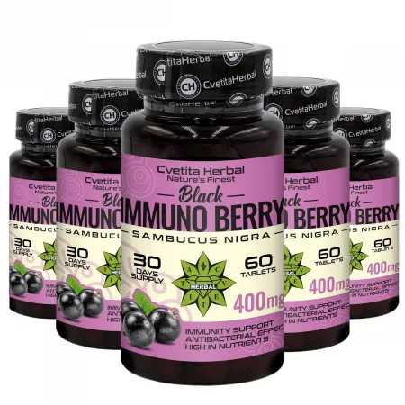 Black Immuno Berry - Екстракт от Черен Бъз - Пакет 3 + 2 ПОДАРЪК