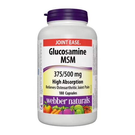 Glucosamine MSM - Глюкозамин 375 mg + МСМ 500 mg – Здрави стави, 180 капсули