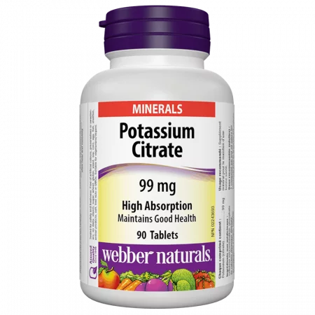 Potassium Citrate / Калий цитрат, 99 mg, 90 таблетки