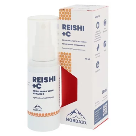 Рейши и витамин C - Имуностимулатор и невропротектор срещу стрес, Спрей за уста, 30 ml, 200 впръсквания