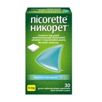 НИКОРЕТ АЙСМИНТ Дъвки 4 мг. х 30