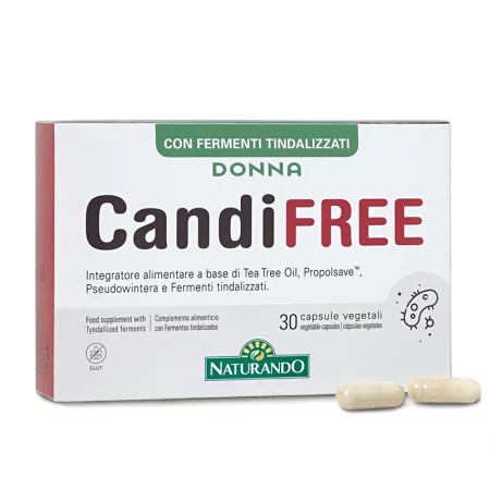 Формула за вагинален и чревен баланс при жени с Прополис 300 mg и Чаено дърво 50 mg – Donna CandiFREE, 30 веган капсули