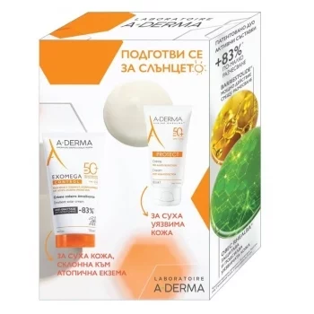 А-ДЕРМА ЕКЗОМЕГА КОНТРОЛ КРЕМ SPF50+, 150мл, + А-ДЕРМА ПРОТЕКТ SPF50+ КРЕМ ВОДОУСТОЙЧИВ 40МЛ.