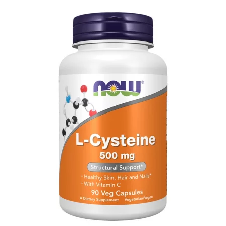 L-Цистеин 500 mg + Витамин C 60 mg – Здрава коса и антиоксидантна защита, 90 веган капсули