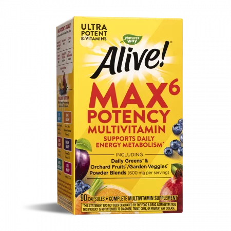 Мултивитамини Алайв Max6 максимум сила - Alive!® Max6 Potency Multivitamin, 90 капсули