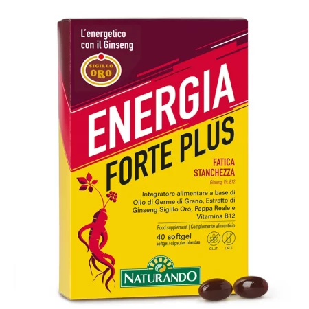 Формула за енергия с Женшен 300 mg + Пчелно млечице 150 mg – Енергиен метаболизъм и жизненост, Energia Forte, 40 софтгел капсули