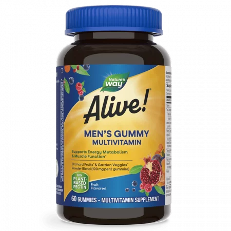 Мултивитамини за мъже Алайв - Alive! Men’s Gummy Complete Multivitamin, 60 желирани таблетки