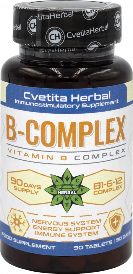 Vitamin B Complex - Витамин B Комплекс B1-B6-B12 - 90 таблетки