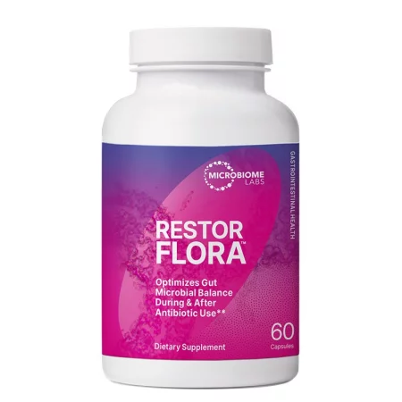 Saccharomyces boulardii 500 mg + Bacillus комплекс – При диария, стомашен дискомфорт, Restor Flora™, 60 капсули